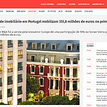 Negcios de imobilirio em Portugal mobilizam 351,8 milhes de euros no primeiro trimestre